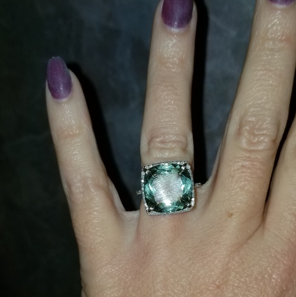 10 carat green amethyst ring - Picture 4 of 6